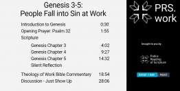 Genesis Chapters 3-5: People Fall into Sin at Work