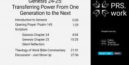 Genesis Chapters 24-25: Transferring Power From One Generation to the Next