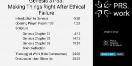 Genesis Chapters 31-33: Making Things Right After Ethical Failure